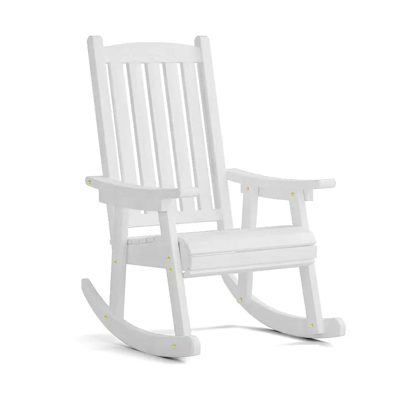 Outdoor Furniture Wooden Rocking Chair Rustic American Country Style Antique Vintage Adult Large Garden Rocker Armchair Rocker