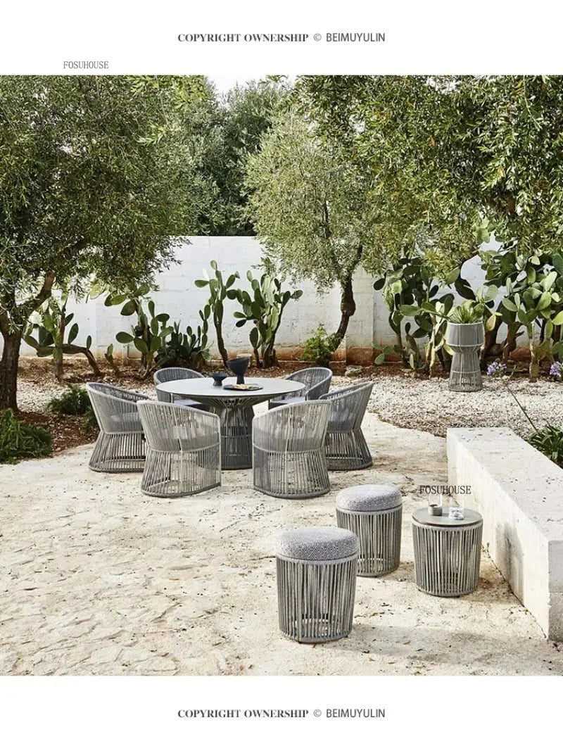 Outdoor Garden Chairs Courtyard Balcony Small Table and Chair Set Terrace Garden Leisure PE Rattan Chairs Outdoor Furniture Set