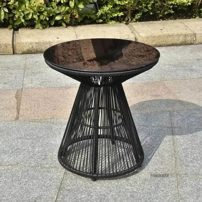 Outdoor Garden Chairs Courtyard Balcony Small Table and Chair Set Terrace Garden Leisure PE Rattan Chairs Outdoor Furniture Set