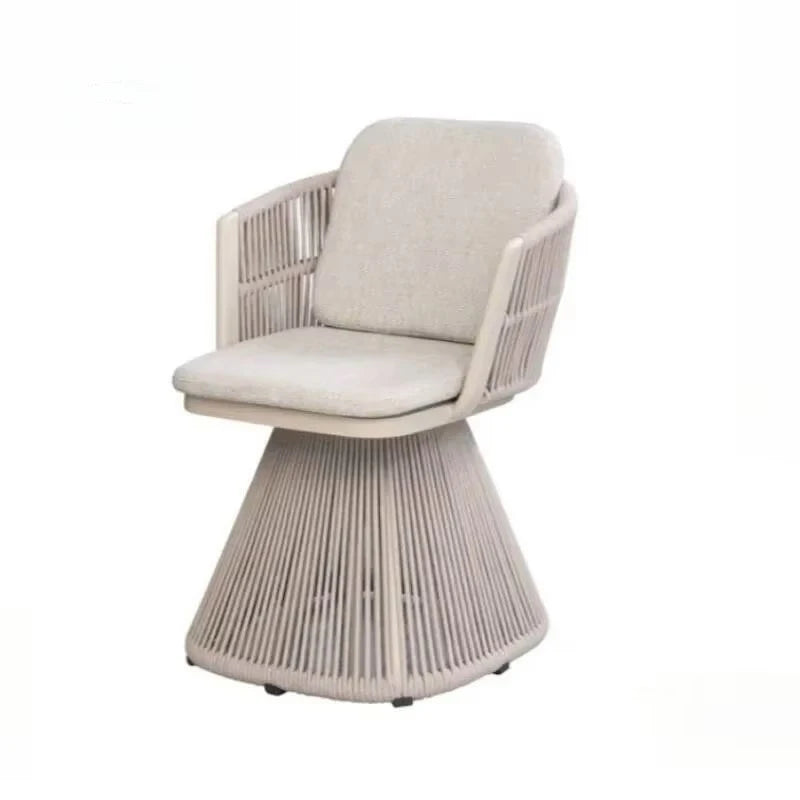 Modern Courtyard Garden Chairs Luxury Villa Hotel Terrace Rotatable Single Chairs Outdoor Balcony Garden Furniture Comfy Sofa